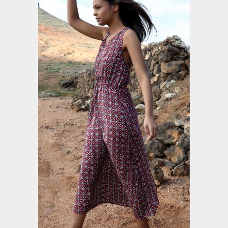 VESTIDO DONA LONG BLOCK rojo