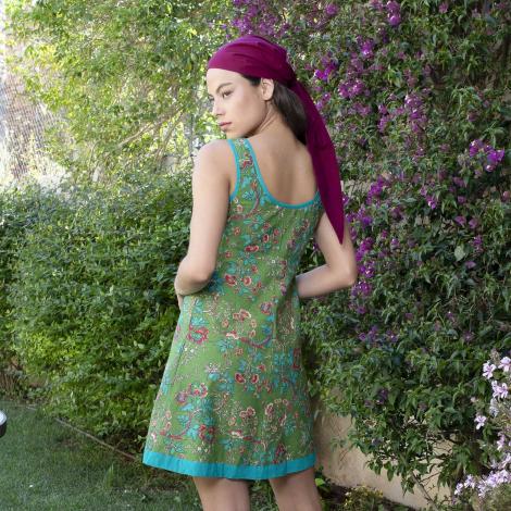 VESTIDO PERSI GRAN FLOR verde
