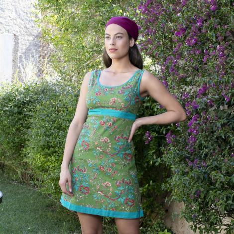 VESTIDO PERSI GRAN FLOR verde