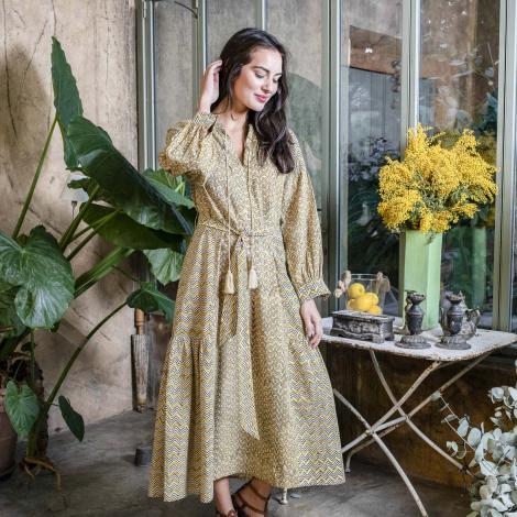VESTIDO MADRAS w-verde