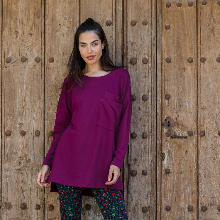 TOP MILANO liso felpa