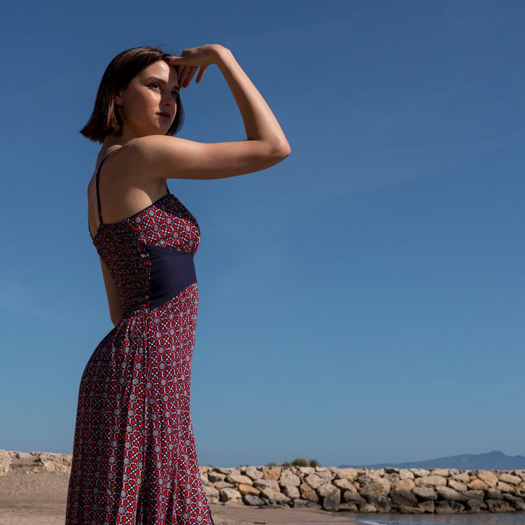 VESTIDO PEPIS BLOCK ROJO
