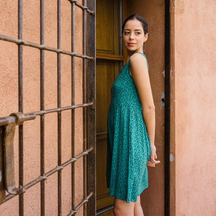 VESTIDO PALOMA Tulip verde