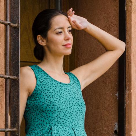 VESTIDO PALOMA Tulip verde