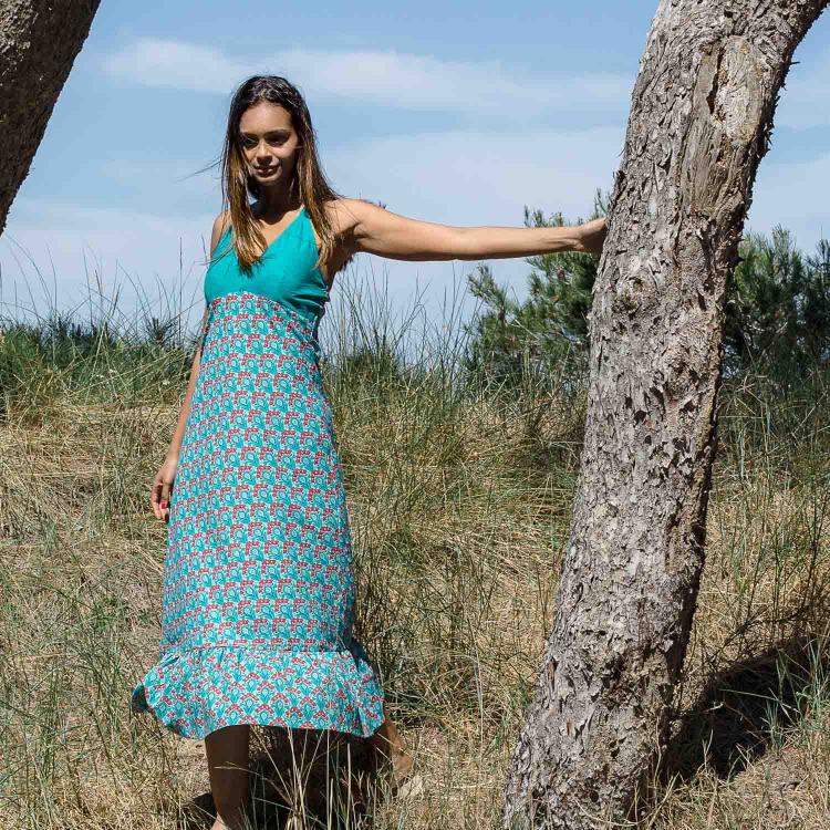 Vestido MORGIM Holly turquesa