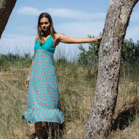 Vestido MORGIM Holly turquesa