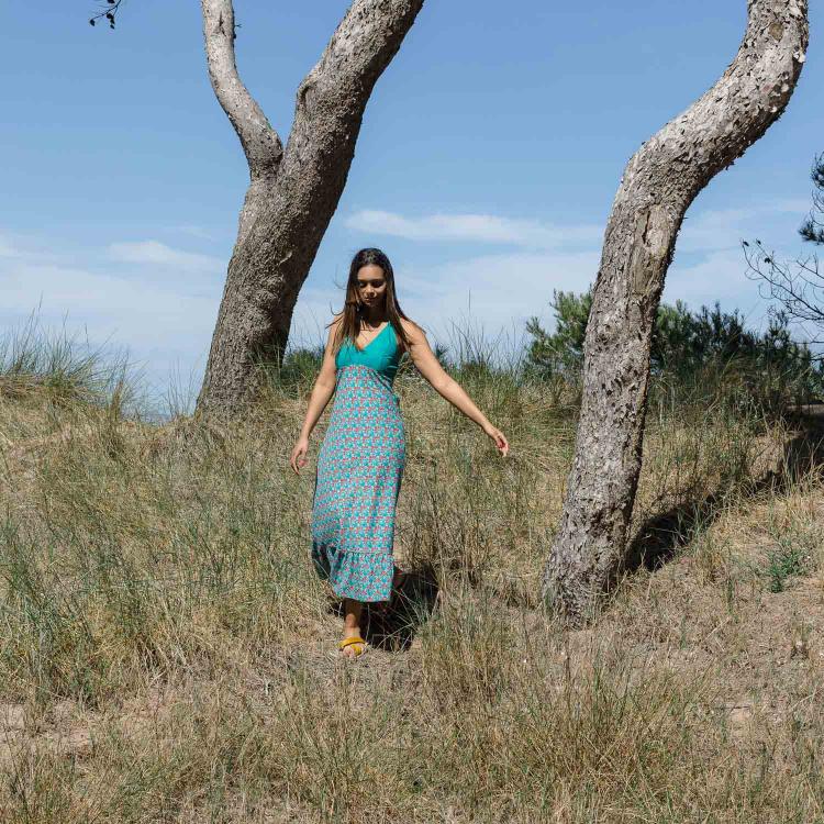Vestido MORGIM Holly turquesa