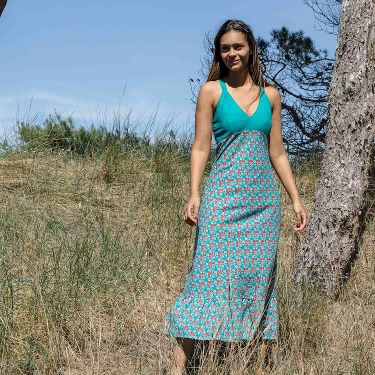 Vestido MORGIM Holly turquesa
