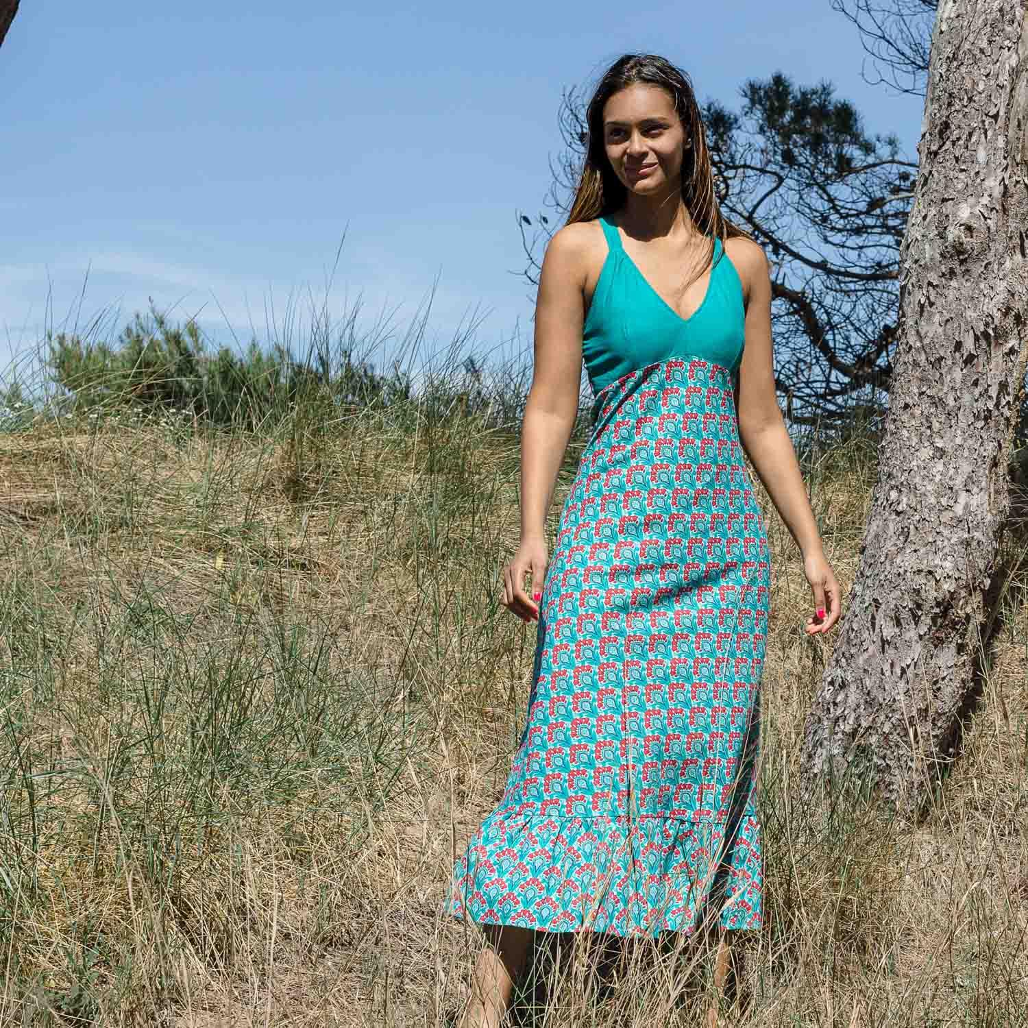 Vestido MORGIM Holly turquesa