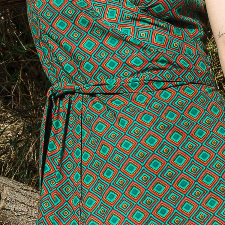 Vestido IRATI Aztek rojo