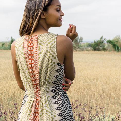 Vestido KAI Cotton African mix