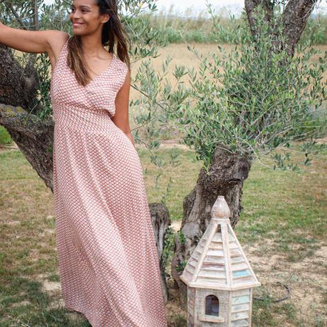 VESTIDO BLAI LONG ROMBO