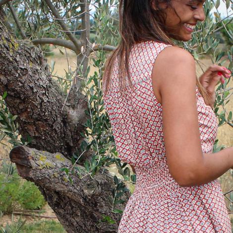 VESTIDO BLAI LONG ROMBO