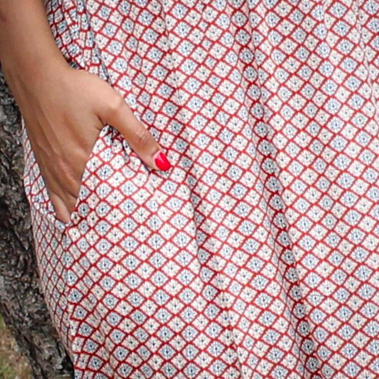 VESTIDO BLAI LONG ROMBO