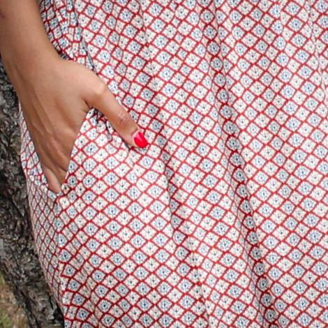 VESTIDO BLAI LONG ROMBO