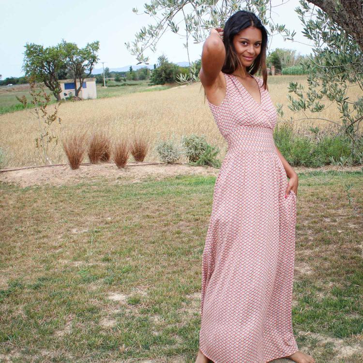 VESTIDO BLAI LONG ROMBO