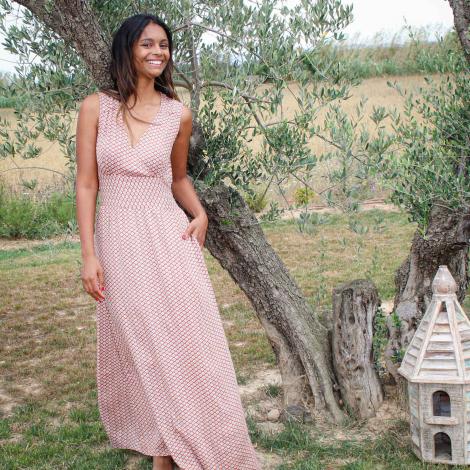 VESTIDO BLAI LONG ROMBO