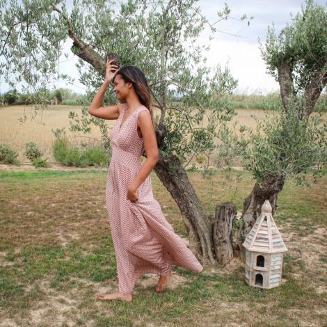 VESTIDO BLAI LONG ROMBO