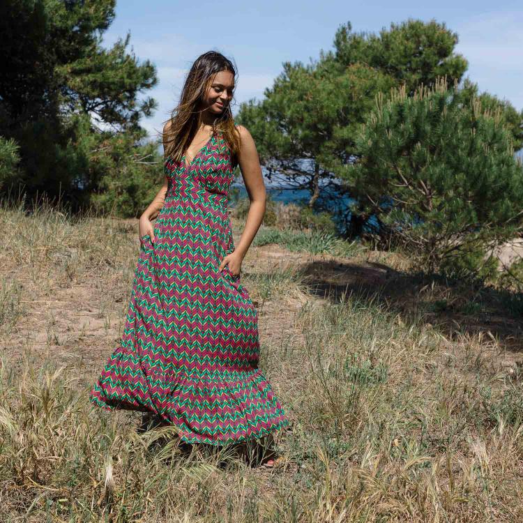 Vestido MIRANDA largo Wheat