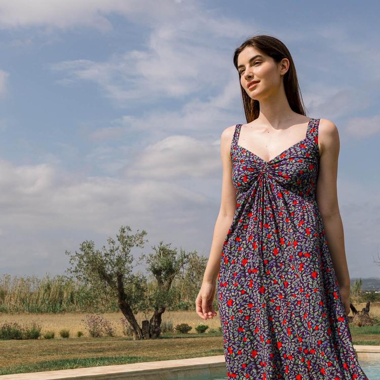 Vestido AIDA Fruit morado
