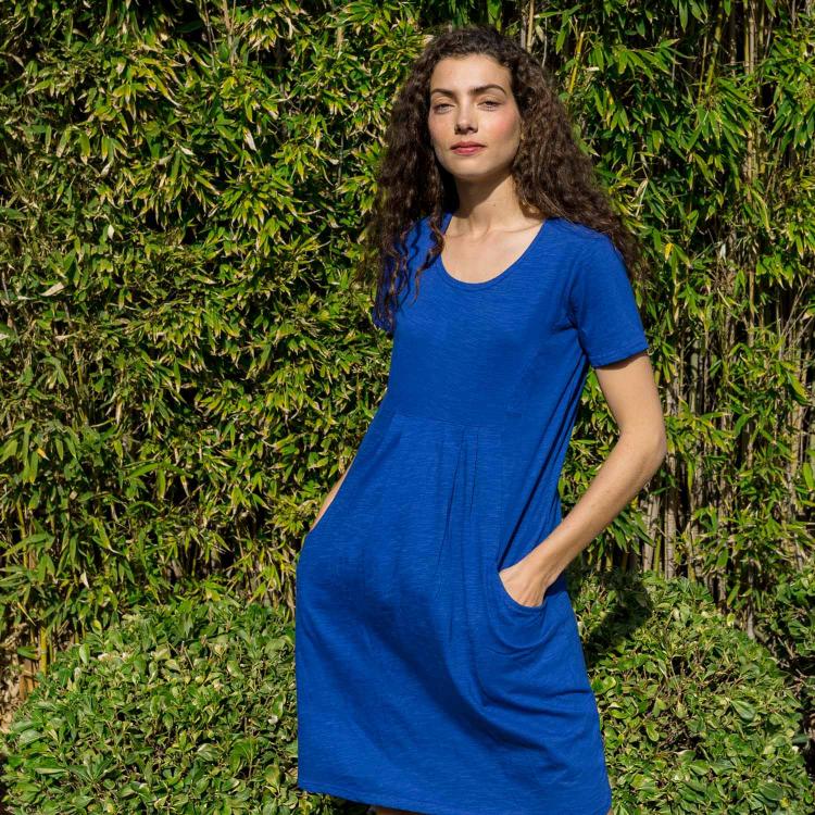 VESTIDO FINA M/C algodón liso (varios colores)