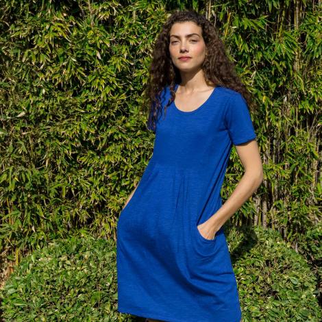 VESTIDO FINA M/C algodón liso (varios colores)