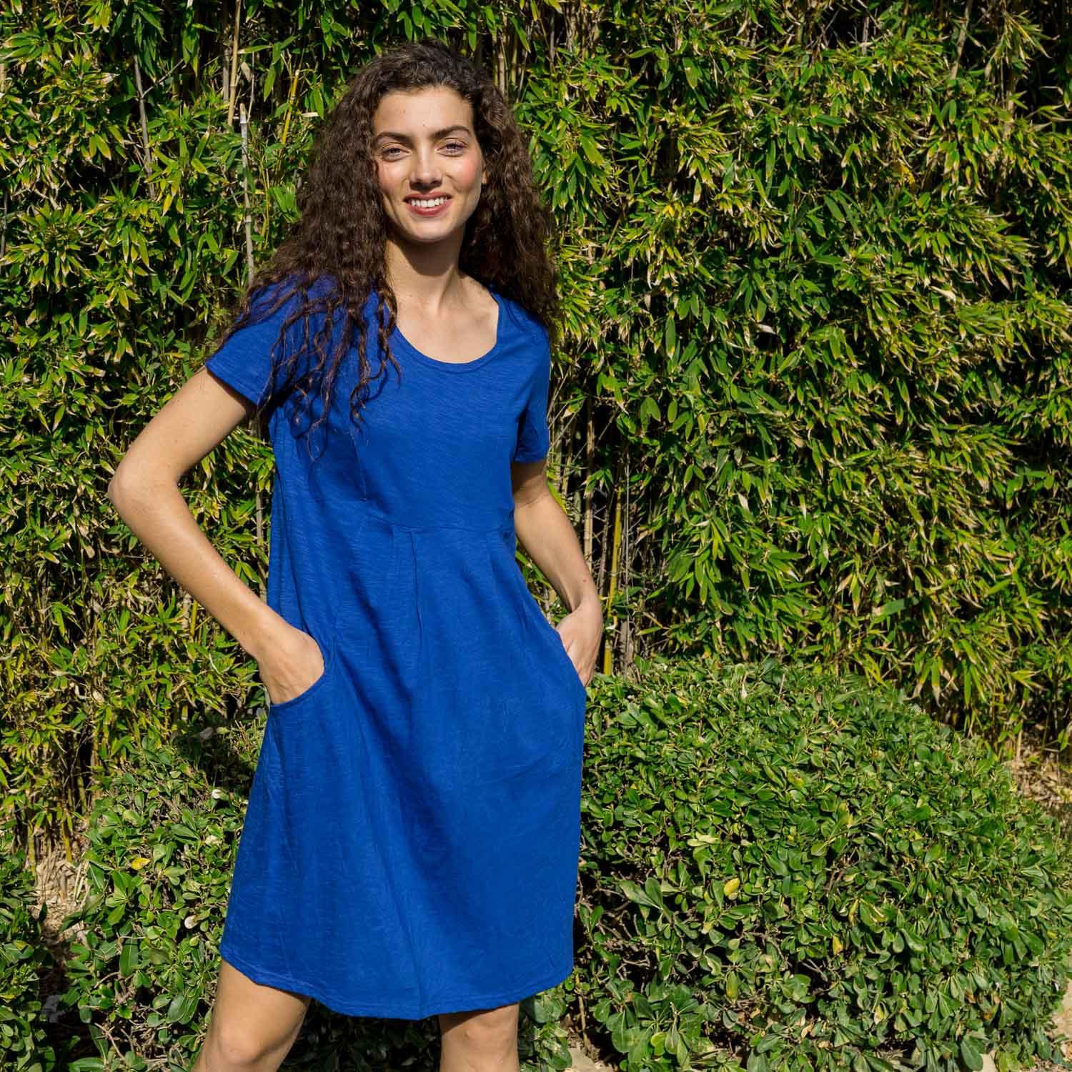 VESTIDO FINA M/C algodón liso (varios colores)
