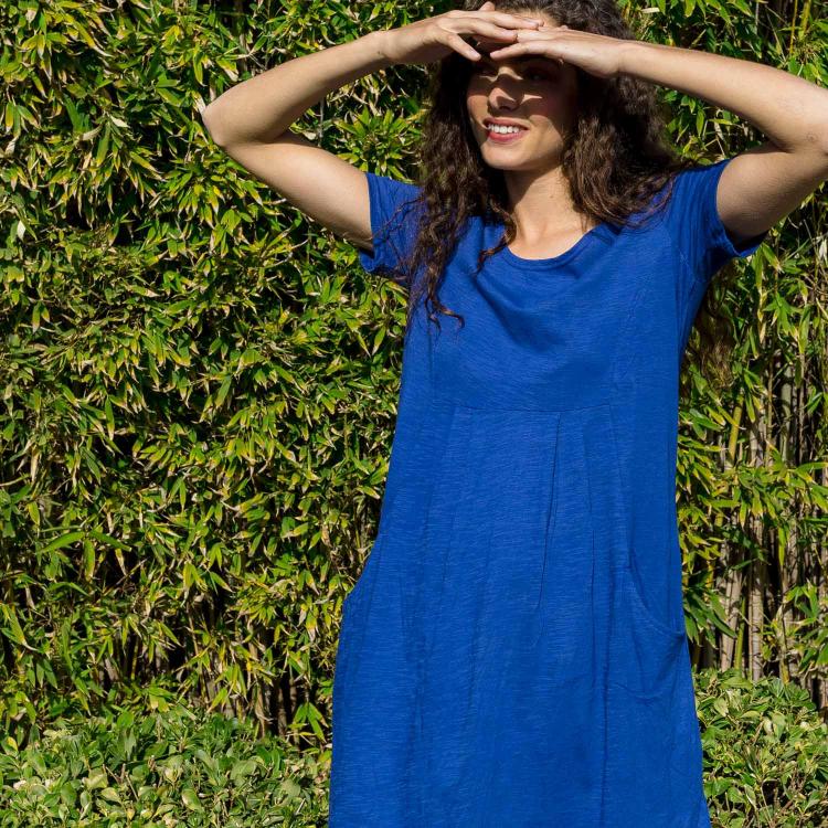 VESTIDO FINA M/C algodón liso (varios colores)