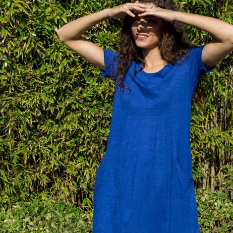 VESTIDO FINA M/C algodón liso (varios colores)
