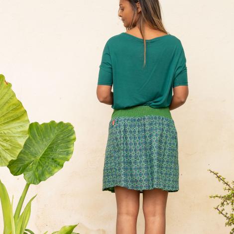 FALDA CUT CORTA GREEN MANDALA