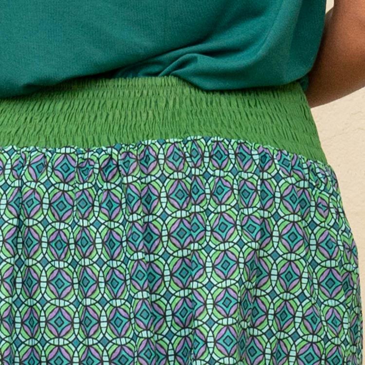 FALDA CUT CORTA GREEN MANDALA