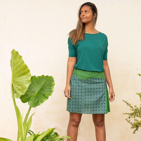 FALDA CUT CORTA GREEN MANDALA