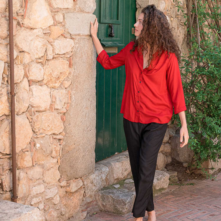 TOP BARBARA viscosa slub VARIOS COLORES