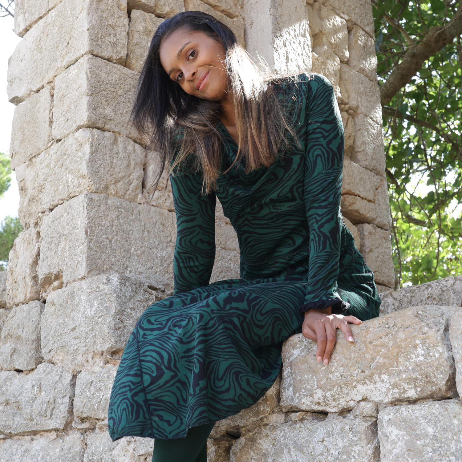 VESTIDO SATURN kenia verde