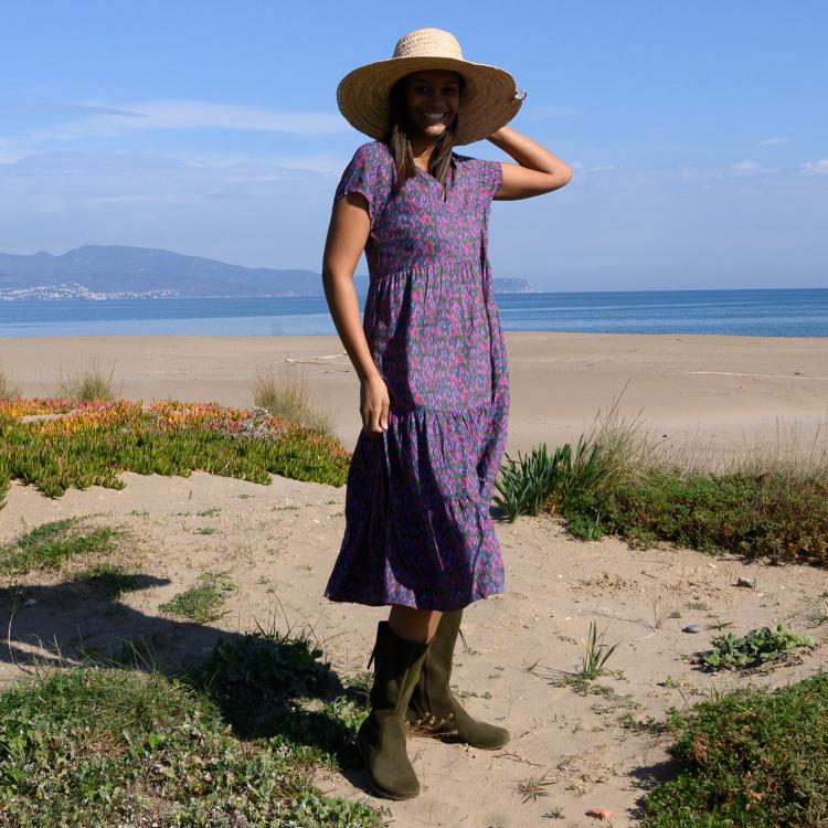 VESTIDO LION mital purple