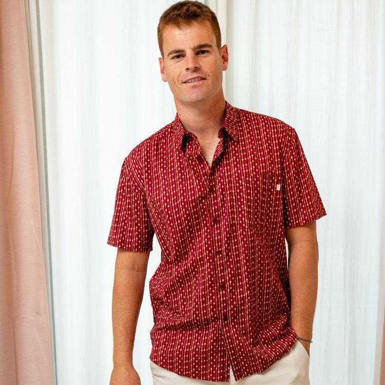 camisa GUIM m/c algodón 7 rojo