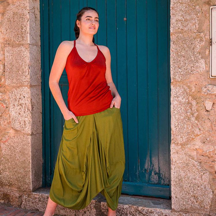FALDA SANSA slub-VARIOS COLORES