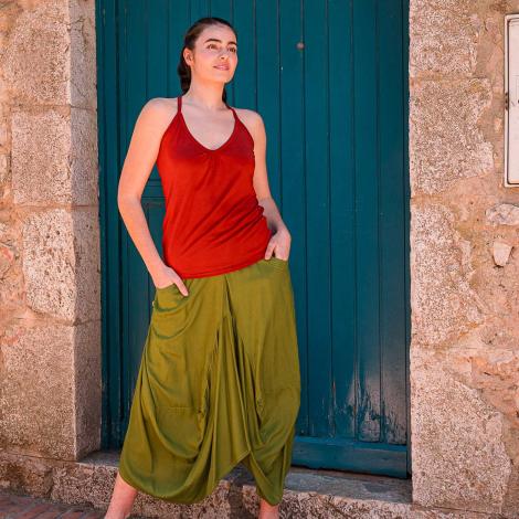 FALDA SANSA slub-VARIOS COLORES