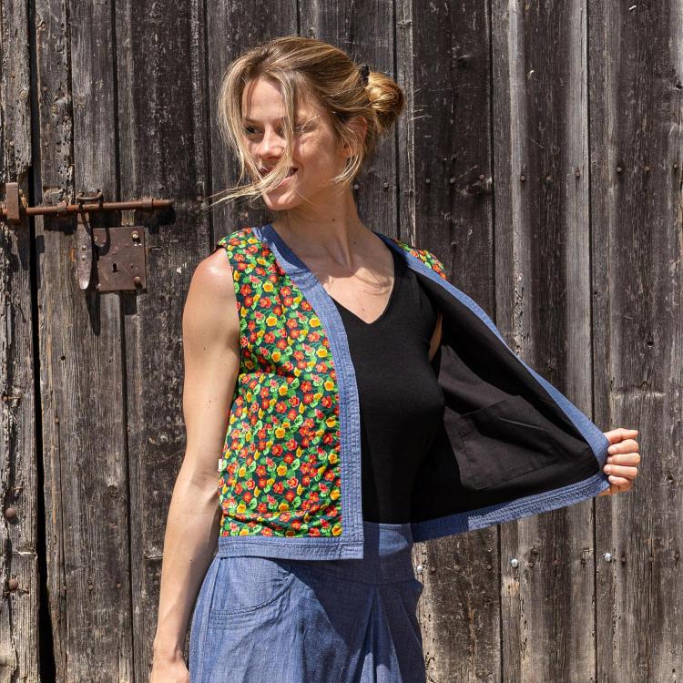 top CHALECO VESTY PLANT negro