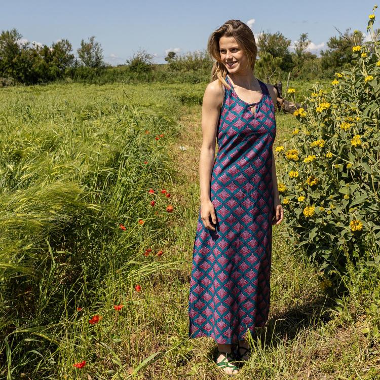 vestido MAITE algodón SPYKE azul