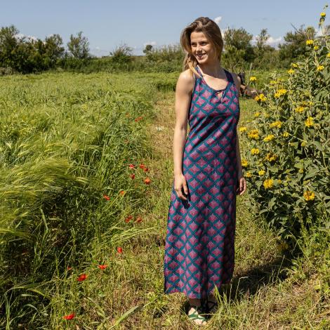 vestido MAITE algodón SPYKE azul