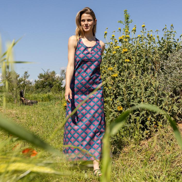 vestido MAITE algodón SPYKE azul