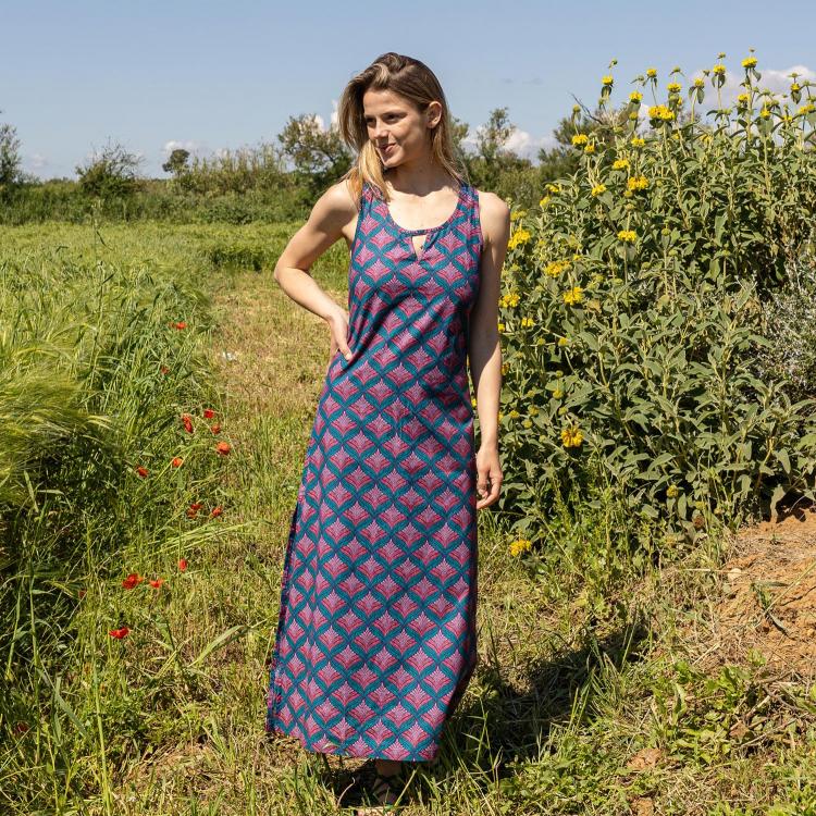 vestido MAITE algodón SPYKE azul
