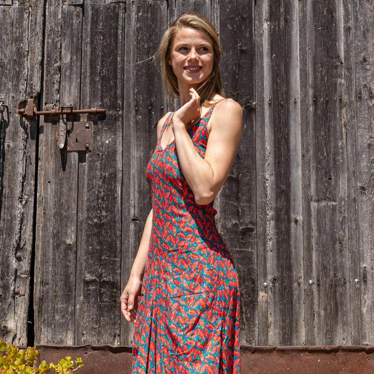 VESTIDO FUNKY largo berry