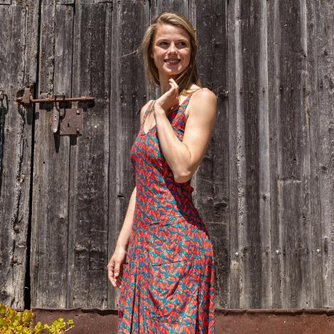 VESTIDO FUNKY largo berry