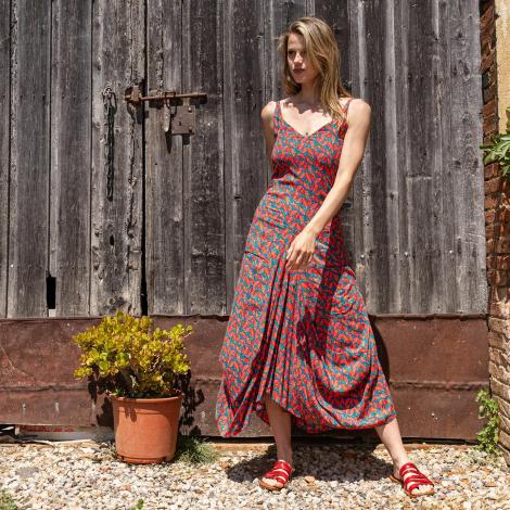 VESTIDO FUNKY largo berry