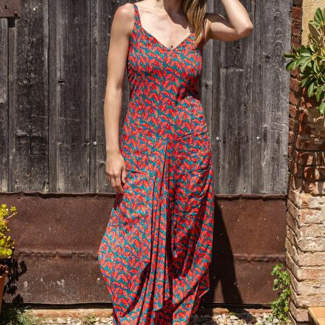VESTIDO FUNKY largo berry