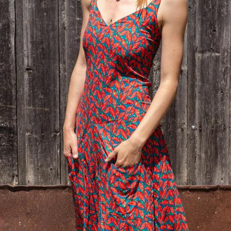 VESTIDO FUNKY largo berry