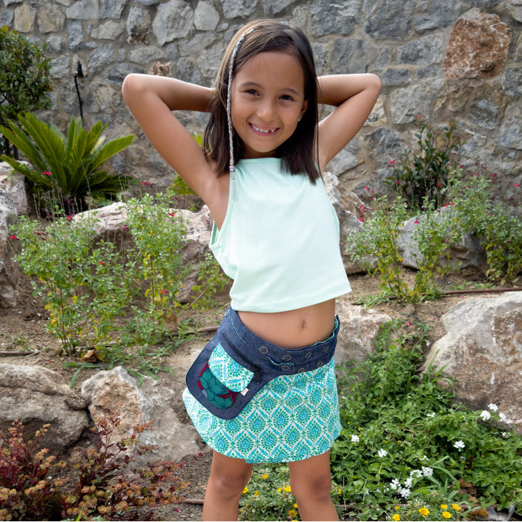 -Falda reversible kiddy -...