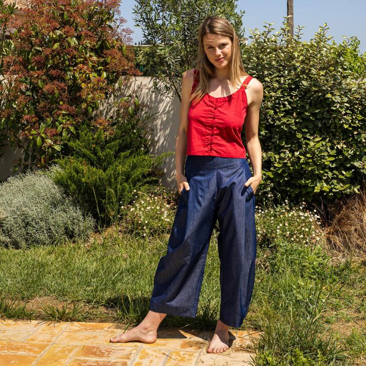 pantalón EMMA liso denim
